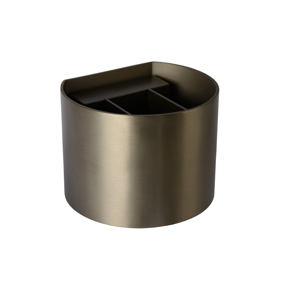 Lucide Afgeronde wandspotXio 2700K roestbruin - 09218/04/97